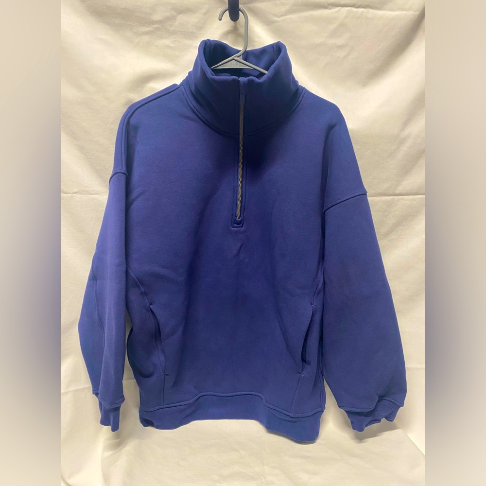 Women’s Lululemon THICK FLEECE HALF ZIP Navy Blue Size XS/S Top